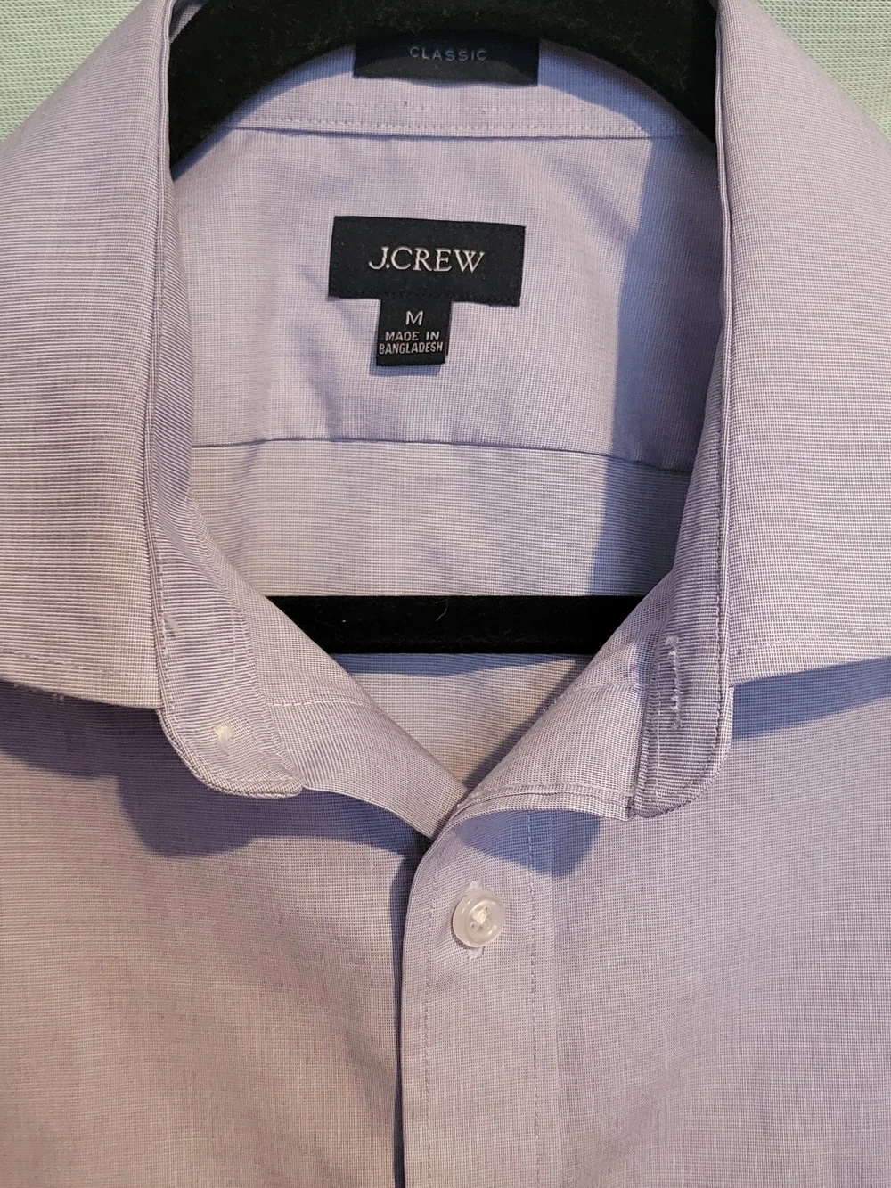 J. Crew Men's Lavender Long-Sleeve Button-Down Dress Shirt